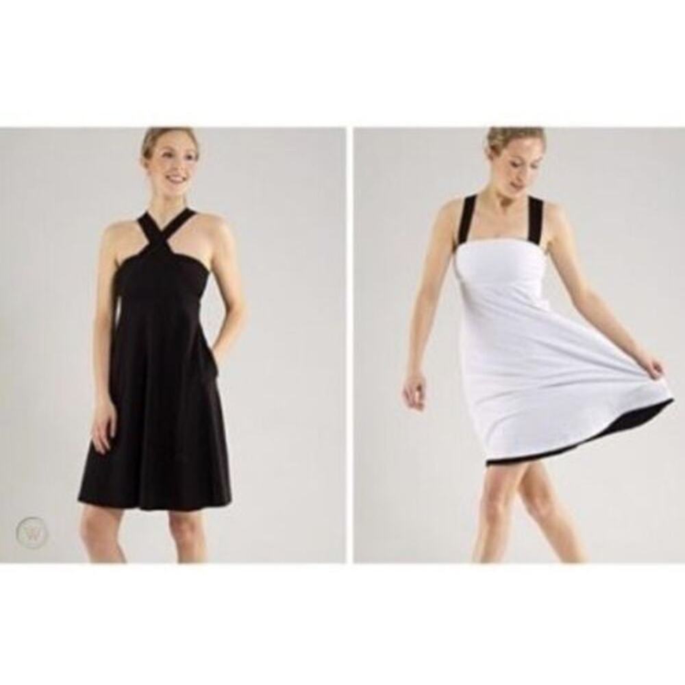 Lululemon Loop De Lulu Reversible Black & White Dress Convertible Straps 6